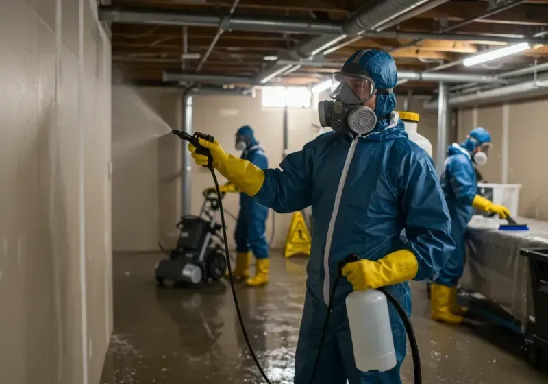 Basement Sanitization and Antimicrobial Treatment process in Dixmoor, IL