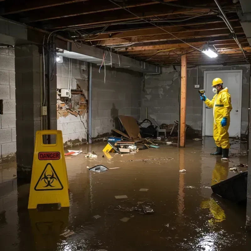 Flooded Basement Electrical Hazard in Dixmoor, IL Property